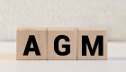 Image shows three wooden blocks, displaying the letters AGM.